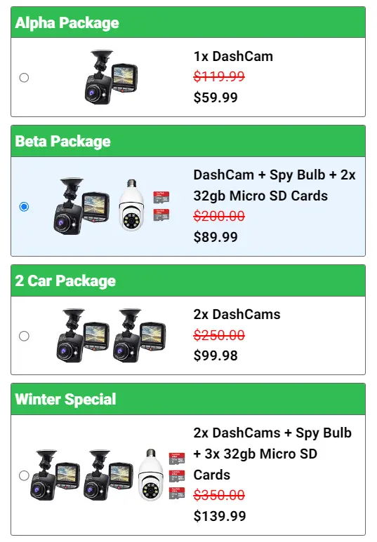 Dash Cam Cost